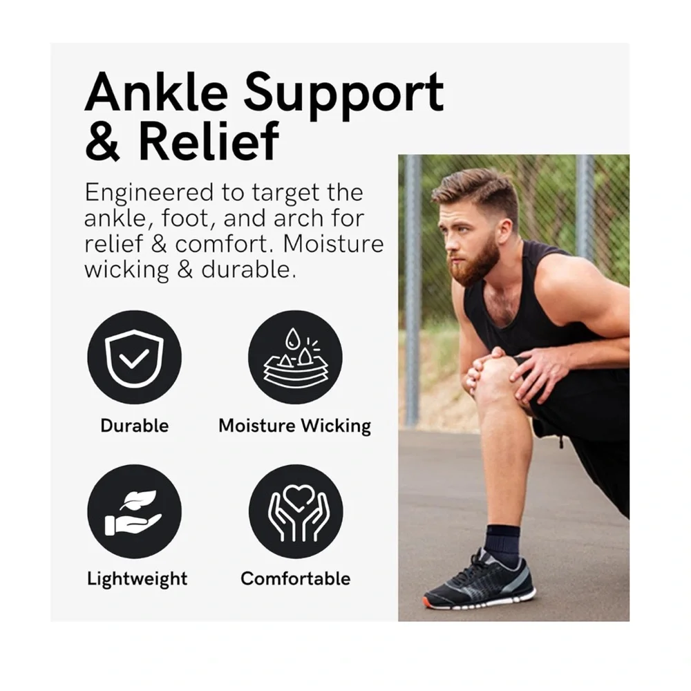 Ankle Support‎ - Compression Ankle Brace - Running, Soccer, Sports - medium
